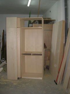 Proceso de montaje de vestidor de arce